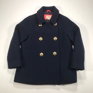 Crewcuts Girls' Short Pea Coat in Navy Size 6/7